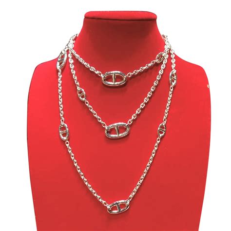 collier hermès argent